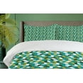 thumbnail image 4 of Ambesonne Abstract Duvet Cover Sets, Modern Colored Cubes, 2-Queen, Teal Hunter Green, 4 of 7
