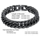 thumbnail image 5 of PROSTEEL Pulseras de cadenas cubanas de 12 mm para hombre, pulsera negra gruesa de acero inoxidable Franco Link para niños, genial pulsera Hip-Pop, regalo de cumpleaños, 23 cm/9", 5 of 7