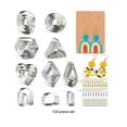 thumbnail image 4 of Kenally Cortador de pendientes, tarjetas de papel para hornear, firmeza, dulce regalo, accesorios para niñas, herramienta para cortar arcilla, Joyas, gemas y relojes  124 piezas/1 juego Kenally TO009437-02, 4 of 6