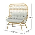 thumbnail image 3 of GDF Studio Pinot Outdoor Wicker Loveseat, 3 of 9