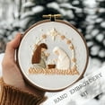 thumbnail image 2 of DIY Knitting Christmas Scene Embroidery Kit Complete Set with Fabric Scissors Needle and Thread for Holiday Decorating and Family Crafting, 2 of 6