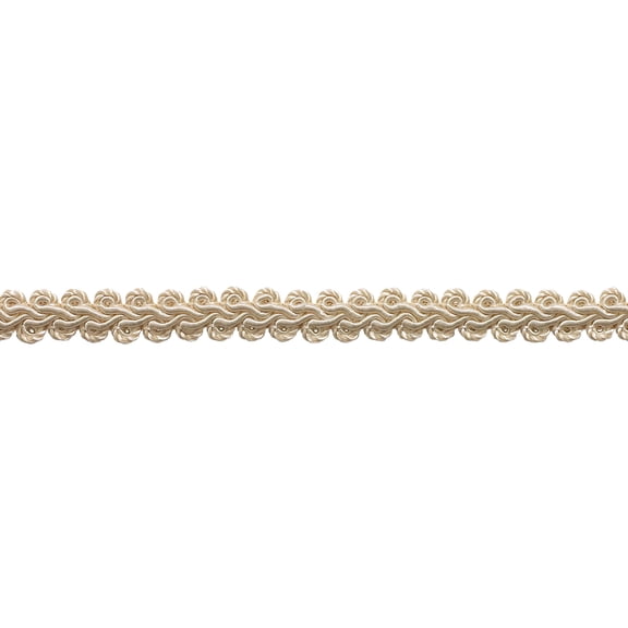1/2" (1cm) Basic Solid Collection French Gimp Braid Trim # FGS,, Cream Ivory #A2 (Ivory / Cream) Sold By The Yard (36"/3 ft/0.9m)