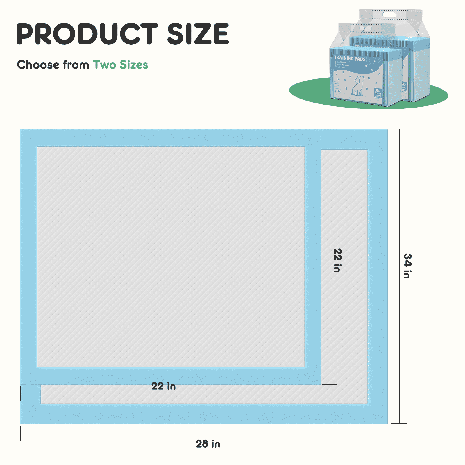 MAYEERTY Leak-Proof Quick-Drying Disposable Puppy Pads
