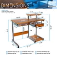 thumbnail image 3 of Complete Computer Workstation Desk, Woodgrain, 3 of 9