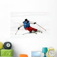 thumbnail image 1 of Skiing Wall Mural Decal by Wallmonkeys Vinyl Peel and Stick Graphic (48 in W x 24 in H), 1 of 4