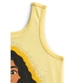 thumbnail image 3 of Moana Girls Gradient Rhinestone Character Graphic Tank Top, Sizes 4-16, 3 of 3