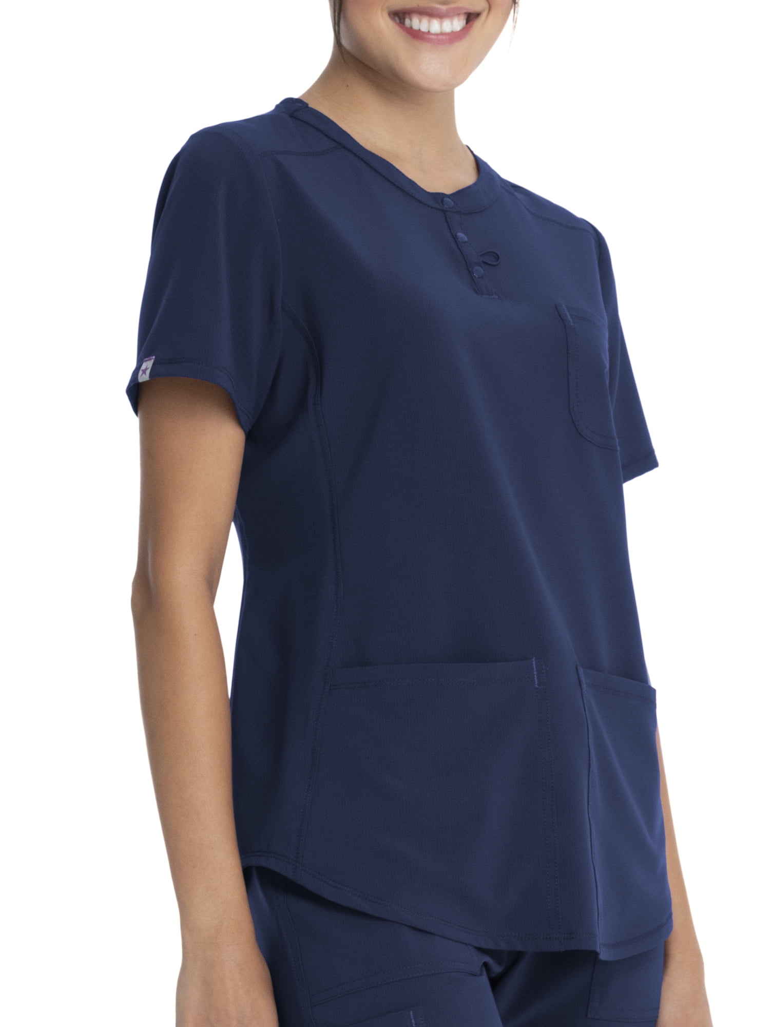 Scrubstar Women's Supreme Stretch Antimicrobial V-Neck Placket Scrub Top WM01T902