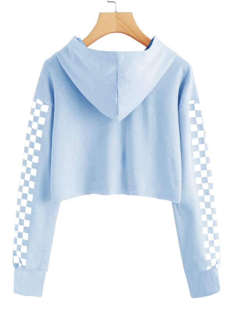 Footpad Kig forbi kaldenavn SySea Kids Crop Tops Girls Hoodies Cute Plaid Long Sleeve Fashion  Sweatshirts - Walmart.com