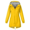 thumbnail image 5 of iHPH7 Outdoor Jacket Womens Raincoats Waterproof with Hood Travel Rain Coats for Women Packable Rain Jacket Active Wear Jackets for Woman Waterproof Rain Jacket Women Yellow M, 5 of 5