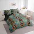 thumbnail image 3 of Manfei Hippie Geometric Aztec Bedding Comforter Set 7-Piece, Tribal Western Bohemian King Bedding Sets, Mandala Theme Reversible Bed Sheets, Breathable Home Decor, 3 of 7