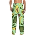 thumbnail image 3 of Sigee Avocado With Seeds Print Men's Pajama Pants - Soft Lounge Sleep Bottoms with Elastic Waistband and Pockets-Large, 3 of 9