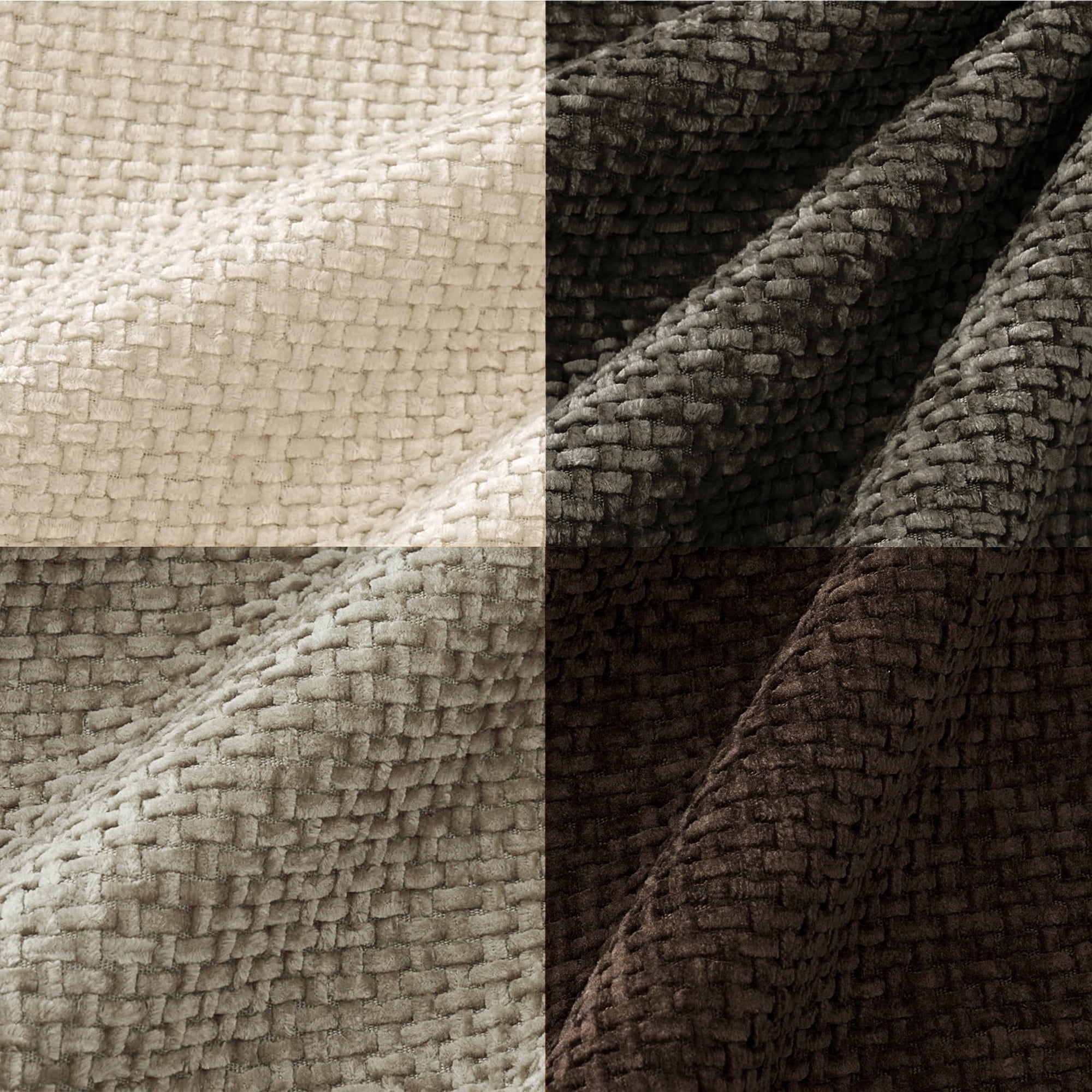 SUSIELADY Set of 4 Decorative Throw Pillow Covers 20x20 Inch, Soft Chenille Cushion Covers for Couch Sofa Bed, Boho Farmhouse Style for Living Room & Bedroom Decor, Brown