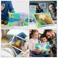 thumbnail image 4 of Compatible with Samsung Galaxy Tab A7 Lite 8.7 inch, Case for Kids, Cute Butterfly Wings Kickstand Shockproof Heavy Duty Rugged Cover with Shoulder Strap for Tab SM-T225/T220 - ,Rainbow Green, 4 of 6