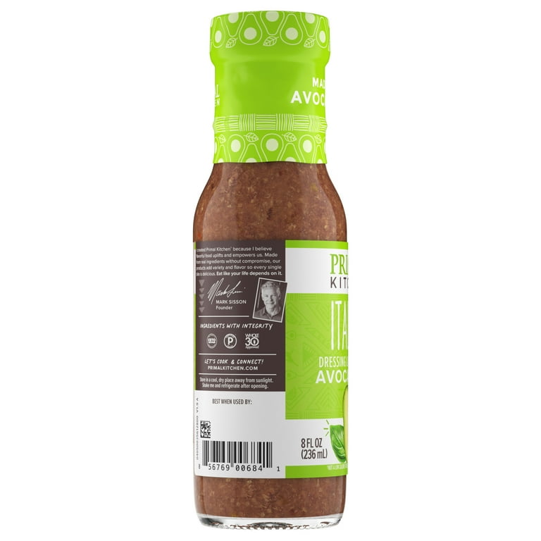 Primal Kitchen Italian Salad Dressing & Marinade with Avocado Oil, 8 fl oz  - Walmart.com