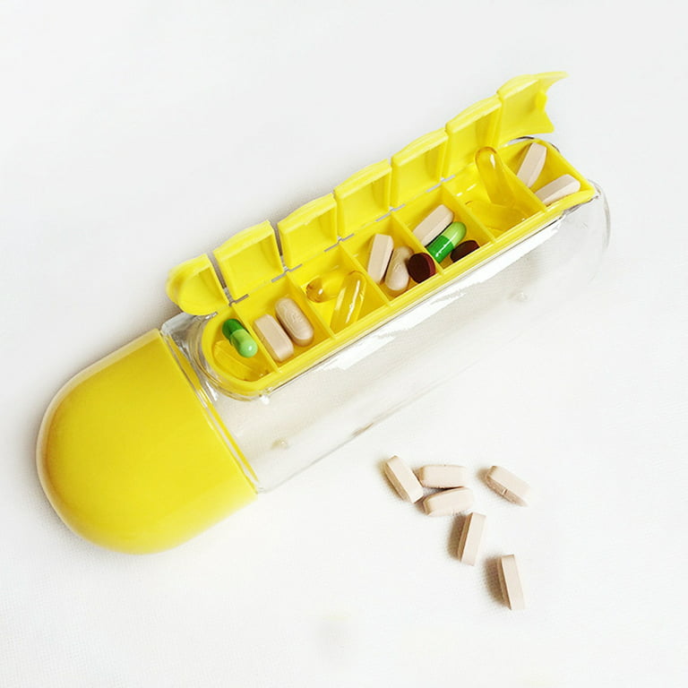 Pill Bottle / Water Bottle with Pill Box - SK Collection
