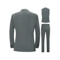 thumbnail image 3 of Beauty-Emily Men’s 3-Piece Suit Set – Vertical Striped Blazer, Vest & Pants, Classic Two-Button Design for Wedding, Business, Party, or Formal Events, 3 of 8