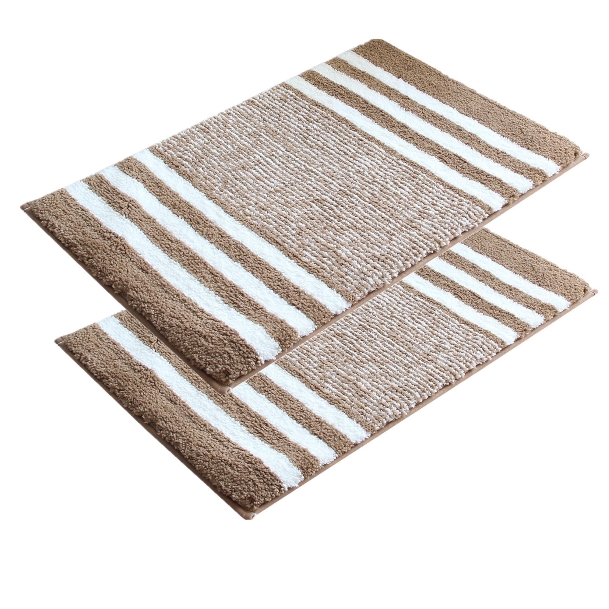 Lovote 2 Pcs Bathroom Rug Soft Microfiber Bath Mat 16''x24'' Water