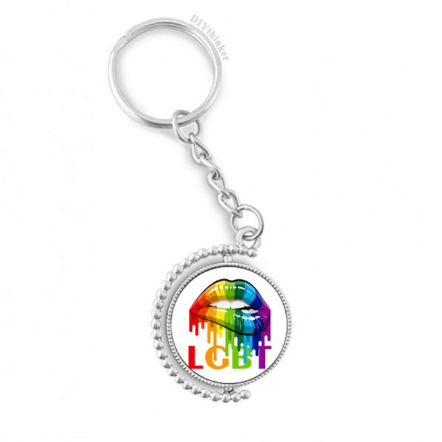 Chaîne Porte-Clés Rotative Identité de Genre Arc-en-Ciel Égalité Accessoires Disque clip