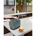 thumbnail image 3 of Green Mediterranean Toaster Cover 2 Slice, Small Kitchen Appliance Covers, Vintage Abstract Geometric Floral Texture Toaster Oven Cover with Loop, Bread Machine Cover Polyester Dust Cover Protection, 3 of 4