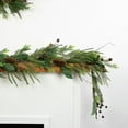 thumbnail image 4 of Northlight 6' Mixed Foliage with Pine Cones and Berries Christmas Garland, Unlit, 4 of 8