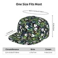 thumbnail image 2 of Flat Bill Trucker Hats for Women Men - Fun Panda Playing With Leaves Adjustable Flat Baseball Cap Snapback Hats Dad Hats for Men, 2 of 7