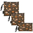 thumbnail image 2 of 3 Size Reusable Food Storage Bags Set Airtight Zipper Closure Lunch Snacks Travel Organizer Cute Foxes in Cute Costumes, 2 of 8