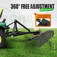 thumbnail image 4 of KOJEM 60 in Landscape Rake 3 Point Rake Fit for Category-1 Tractor 360 Degree Rotation Tow-Behind Garden Tool for Compact Tractors for Garden Farm Clearing Brush Raking Arenas 2 Package, 4 of 9