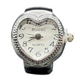 thumbnail image 2 of SeekLGT Adjustable Watch Ring Real Timepiece Jewelry Silver Vintage Chunky Fashion Statement Ring for Women Men, 2 of 6