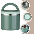 thumbnail image 2 of Hecteas Food Storage,Storage Rack,Food Container Stainless Lunch Box Food Insulated Container Wide Mouth Containers Lunch Thermoses Vacuum Insulated Food Jar Soup Thermoses(1 Insulated Box-Green), 2 of 4