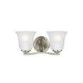 thumbnail image 2 of 4439002-962-Generation Lighting-Sea Gull Lighting-Emmons-100W Two Light Bath Vanity-Brushed Nickel Finish-Incandescent Lamping Type, 2 of 2