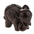 thumbnail image 1 of Decodeary Asian Wooden Elephant Figurine Handcrafted Statue Model Craft Ornament Style A 1 Pc, 1 of 6