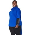 thumbnail image 3 of Ashley Stewart Women's Plus Size Faux Leather Paneled Hi Low Tunic, Surf The Web, 3 of 4