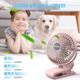 thumbnail image 5 of USB Clip on Fan, Portable Small Fan with Cord Powered, 3 Speeds Strong Airflow, with Sturdy Clamp, Quiet Personal Desk Fan, 5 of 7
