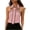 Pink, variant on Women Tie Neck Halter Sleeveless Shirt Bow Tie Top Off Shoulder Casual Pullover