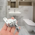 thumbnail image 6 of SEWACC Replacement Toilet Seat Hinges 1 Set Zinc Alloy for Homeowners 3.7X1.6X1.3in, 6 of 8