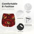 thumbnail image 6 of Lsque Hot Chili Printed Women's Running Shorts with Liner Pockets,Elastic Quick Dry Workout Athletic Gym Yoga Shorts,Womens High Waist Shorts-Small, 6 of 9