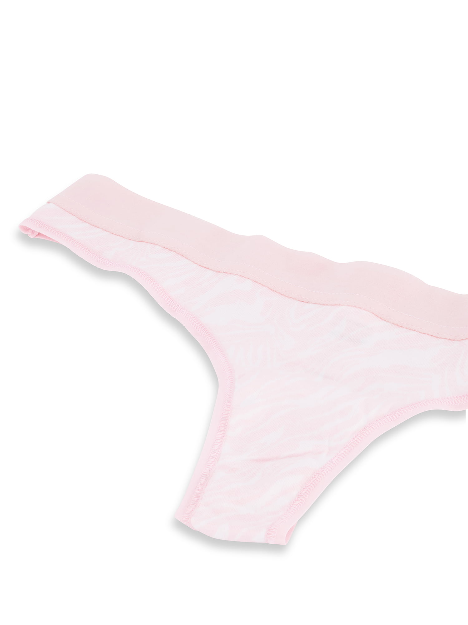 No Boundaries Womens Cotton Thong, 5 Pack, Panties, Womens