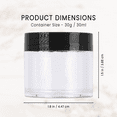 thumbnail image 4 of Beauticom 12 Pieces 30G/30ML(1 Oz) Round Clear Plastic Container Jars with Flat Top Lid - 12 Jars, 4 of 7