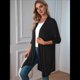thumbnail image 5 of Chaqueta Informal de Cuartos y Abertura Frontal para Mujer, Abrigo Ligero y Moderno con Abertura Frontal. Negro XL, 5 of 9