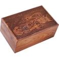 thumbnail image 3 of Handcrafted Vintage Car Wooden Cremation Urns for Human Ashes Adult Large - Tree of Life Funeral Urn Box - Burial Urns for Columbarium (250 LB - Rosewood, Love), 3 of 4