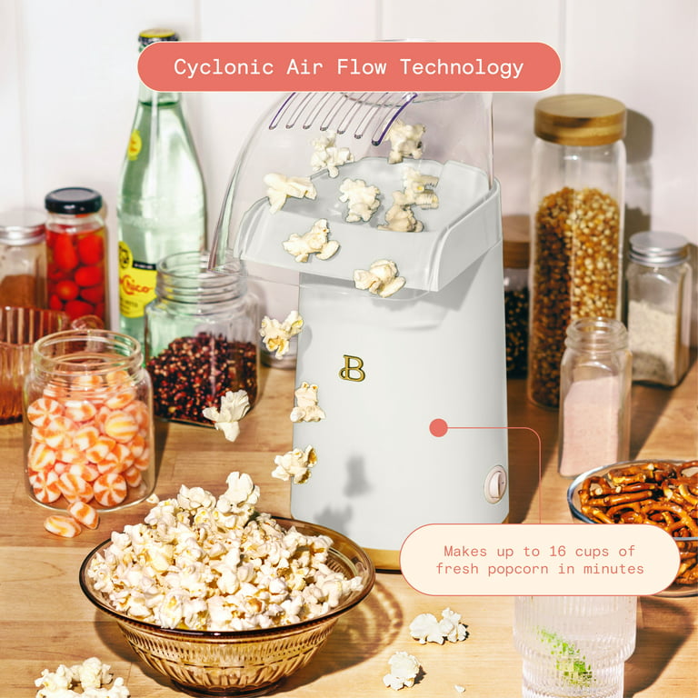 Beautiful 16 Cup Hot Air Electric Popcorn Maker, White Icing by Drew  Barrymore