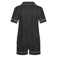 thumbnail image 4 of ABATAB 2 Piece Pajamas Set for Women Button down Summer Sleepwear Short Sleeve Comfy Pjs Loungewear Outfits, 4 of 7