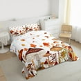 thumbnail image 3 of jejeloiu Brown Mushroom Bedding Comforter Set,Natural Plant Twin Comforter Sets,Rustic Flower Floral Bedding Set For Child,Super Cozy Room Decor Reversible,2 Pieces, 3 of 8