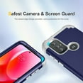 thumbnail image 4 of for Motorola Moto G Power 2022, Slim Dual Layer 3 in 1 Heavy Duty Protection Hybrid Hard PC Soft Silicone Rugged Bumper Anti Slip Full-Body Protective Cases For Motorola Moto G Power (2022),Darkblue, 4 of 7