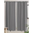 thumbnail image 2 of Living Room Curtains 72 Inches length, Black Striped Window Treatment Curtain Drapes, Modern Farmhouse Black White Stripes Light Filtering Drapes for Bedroom Laundry Room, 52"x72", 2 Panels, 2 of 7