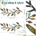 thumbnail image 2 of 2 Pcs Metal Tree Leaf Wall Decor, Vine Olive Branch Leaves Wall Art Wrought Iron Scrolls, Sturdy Home Decor, 2 of 6