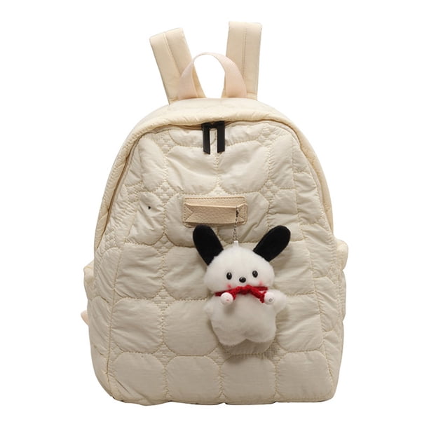 Mochila Unisex Mochila Gran Capacidad para La Escuela (Beige)