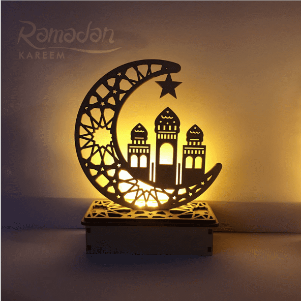 Carolilly LED Ramadan Decoration Festival Moon Star Muslim DIY Gift, Event Party Supplies -