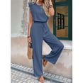 thumbnail image 4 of Osfvolr Jumpsuits for Women 2025 Summer Ruffle Sleeves Square Neck Rompers Drawstring Overalls with Pockets Royal Blue M, 4 of 8