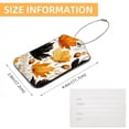 thumbnail image 5 of Luggage Tag, Travel Tags, Handbag Tag - Square PU Leather 2 Pack with Privacy Cover and Stainless Steel Ring - Suitable for Travel, Backpack, Handbag [Amazon Approved] Thanksgiving Leaves, 5 of 7